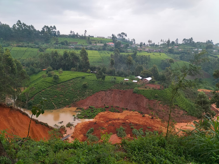 Landslide in Murang’a county on April 30,2024