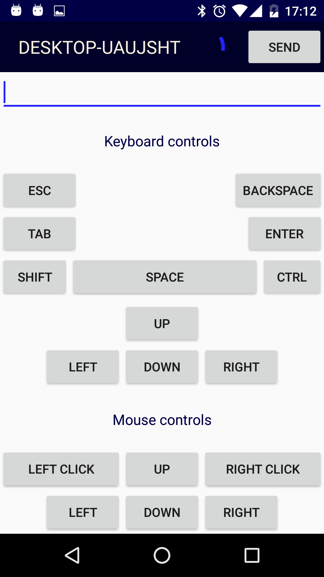 Android application Bluetooth Mouse Key screenshort