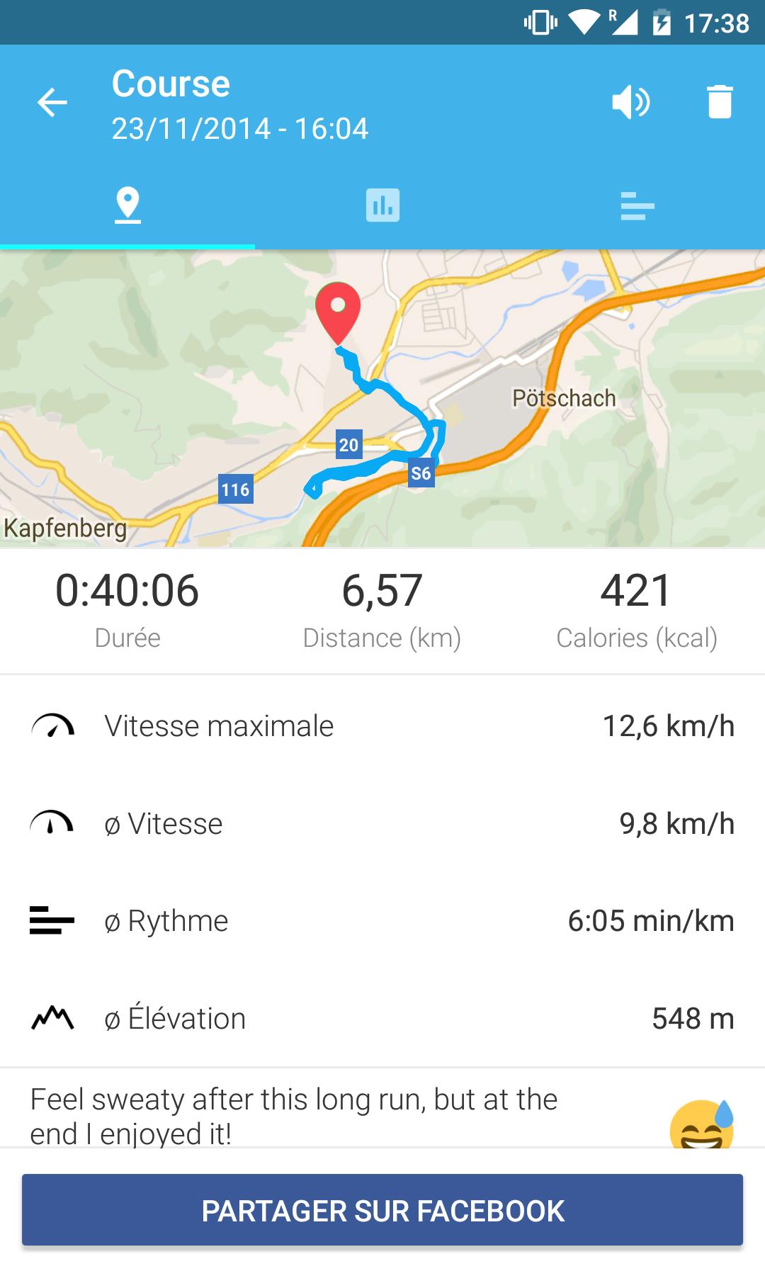 Android application FITAPP Track My Run & Running screenshort