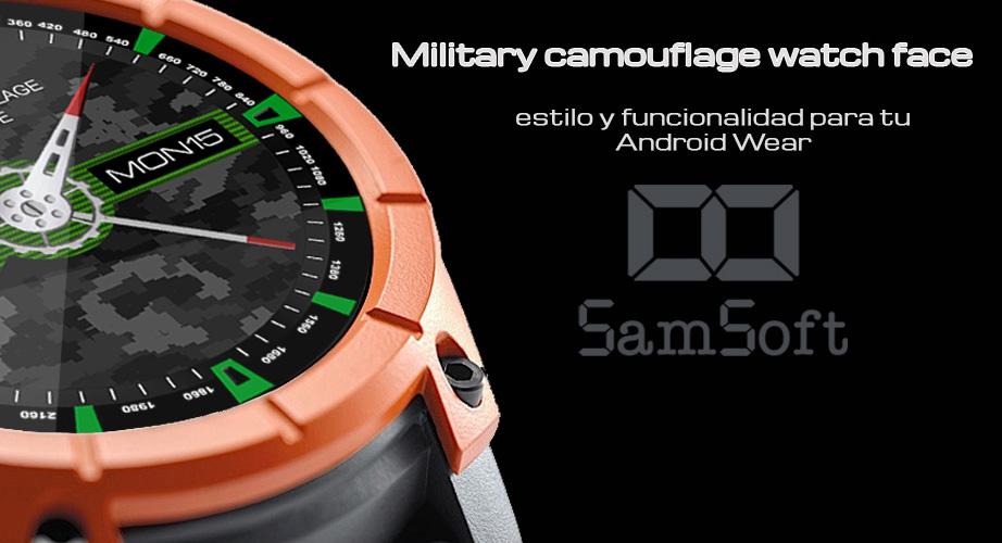 Android application Watch Face Military Camouflage screenshort