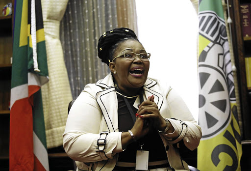 ANC chief whip Pemmy Majodina. Her parliamentary duties, says an ANC paper, draw upon the party's resources.