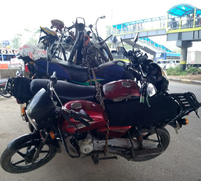 Several boda bodas were also impounded during the road safety compliance checks within Nairobi County, March 27, 2024.
