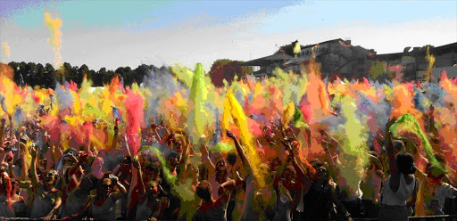The Holi One Colour Festival.