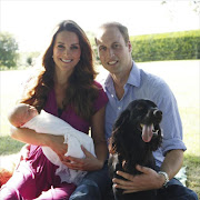 Prince William, Duchess Catherine, Prince George and Lupo