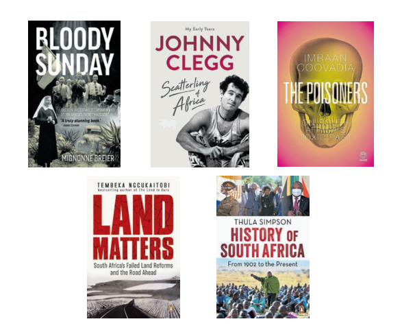 The five titles shortlisted for the 2022 non-fiction award.