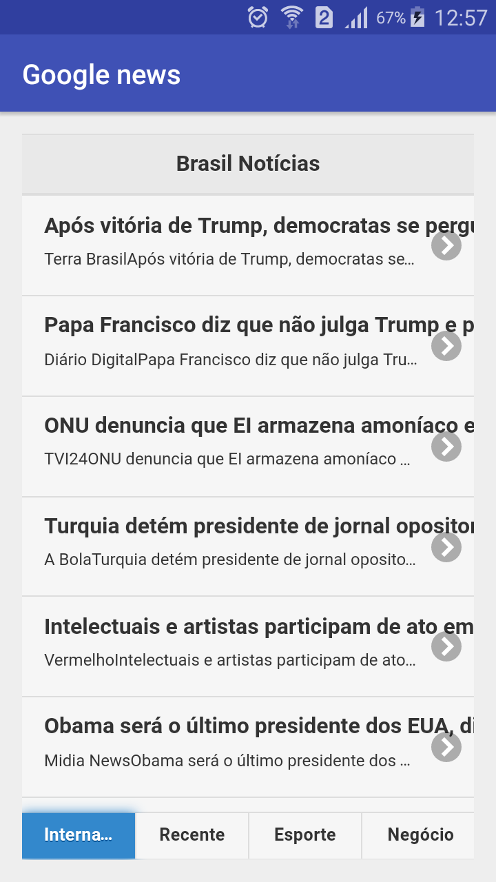 Android application Brasil Notícias screenshort