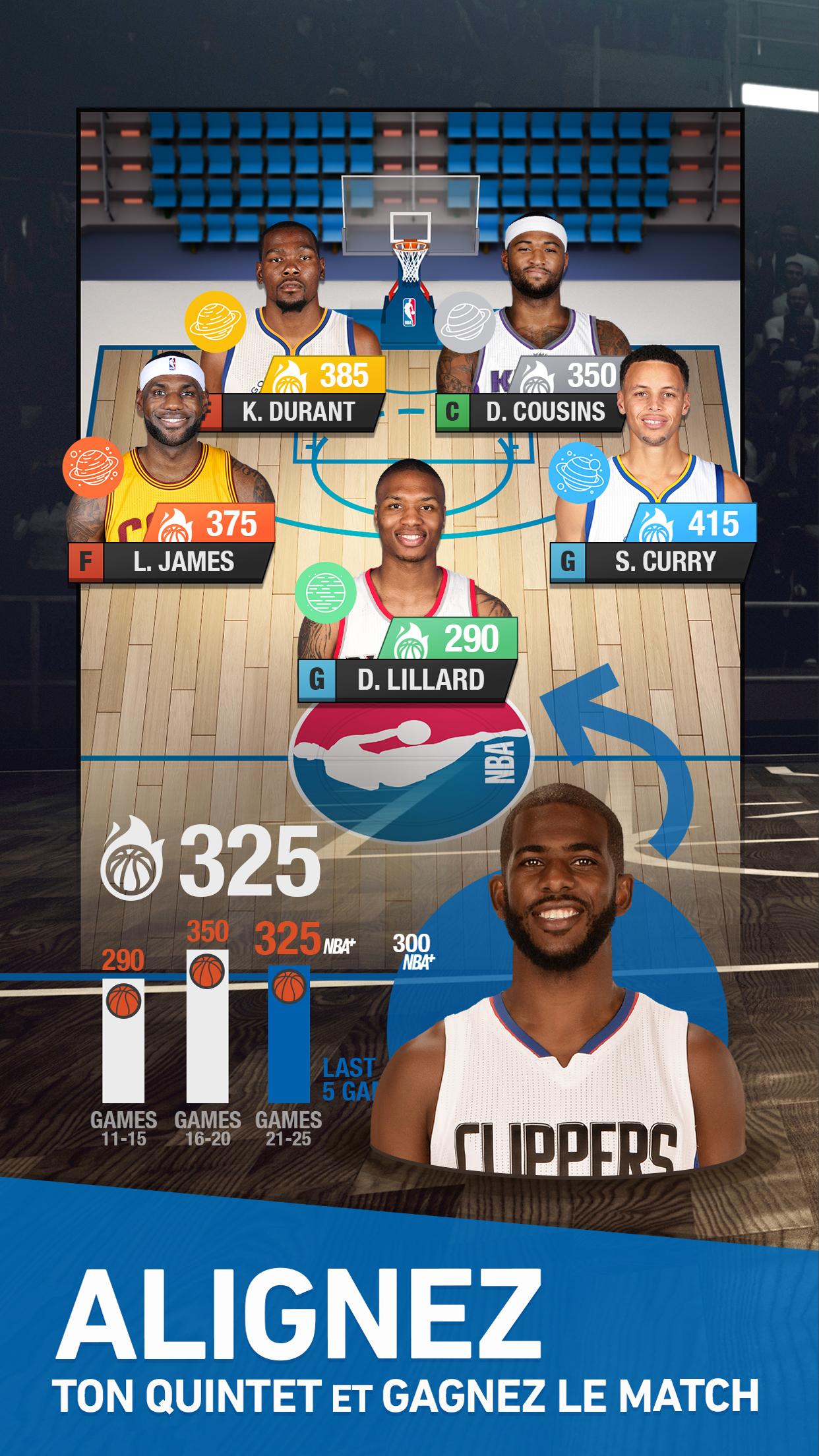 Android application Basketball Fantasy Manager NBA screenshort