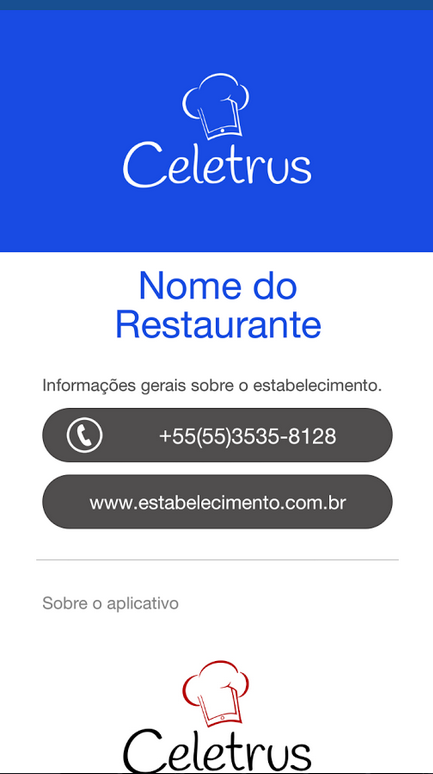 Android application Cardádio Digital Celetrus DEMO screenshort