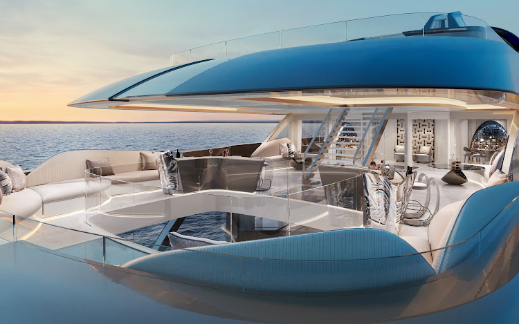 Feadship Slice sky lounge.