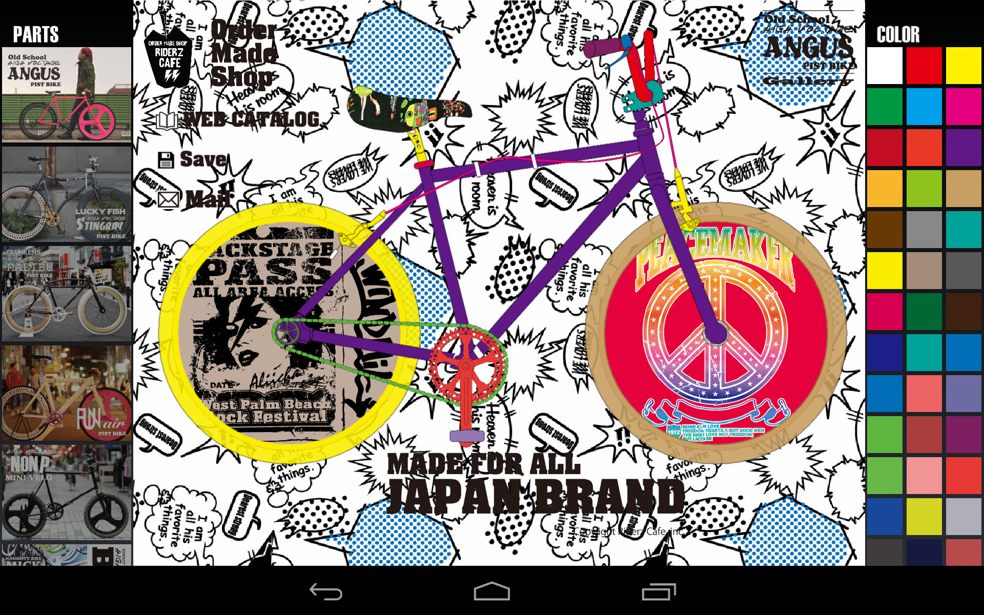 Android application Riderz Cafe CYCLE APP screenshort