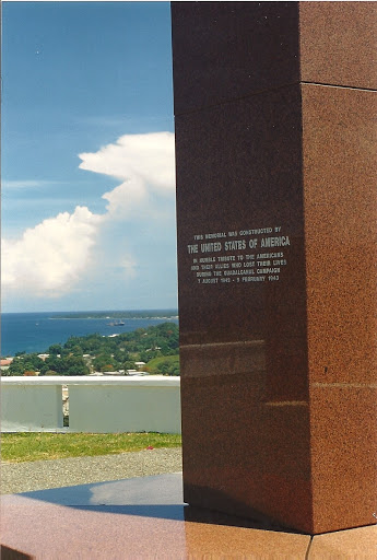 The Guadalcanal Memorial overlooks the town of Honiara in the Solomon Islands.  It honors the Americans and Allies who lost their lives from August 7, 1942 to February 9, 1943 taking Guadalcanal...