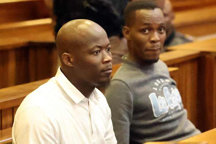 Two of Senzo Meyiwa's murder accused, Muzi Sibiya and Bongani Ntanzi, in the North Gauteng high court in Pretoria.
