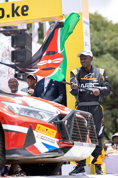 President WIlliam Ruto officially flagging off of WRC Safari Rally Kenya at KICC, Nairobi on March 28, 2024