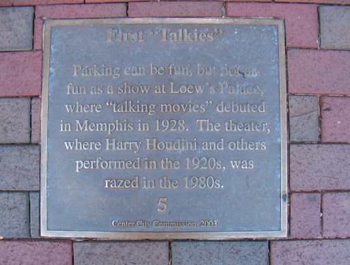 Parking can be fun, but not as fun as a show at Loew's Palace, where "talking movies" debuted in Memphis in 1928. The theater, where Harry Houdini and others performed in the 1920s, was razed in...