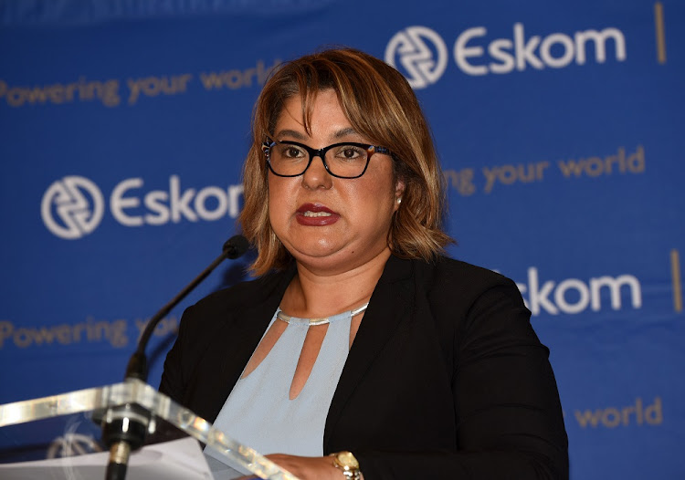 Former Eskom's head of legal and compliance department Suzanne Daniels.