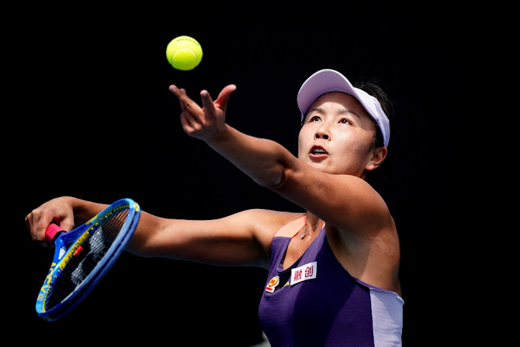 China's Peng Shuai in action during a match against Japan's Nao Hibino in Melbourne Park on January 21 2020. Picture: REUTERS/Kim Hong-Ji