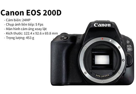 Máy Ảnh Canon EOS 200D (EF-S18-55mm f / 4-5.6 IS STM)