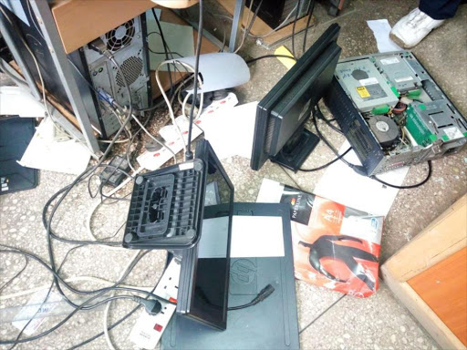 The computers that were destroyed./COLLINS KWEYU