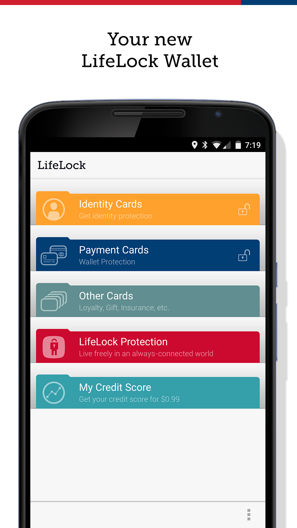 Android application LifeLock Wallet screenshort