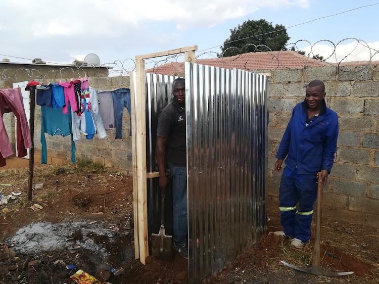 Construction of nine flushing toilets begins in Mzondi informal settlement Johannesburg
