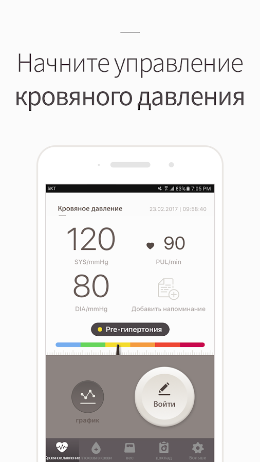 Кровяное давление Дневник — приложение на Android