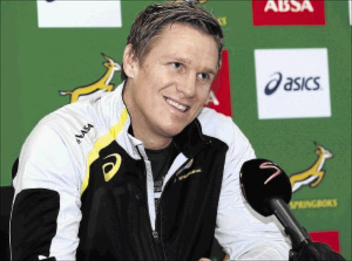 injured: Springbok captain Jean De Villiers urges teammates to give their utmost in the 2015 World Cup PHOTO: Steve Haag/Gallo Images