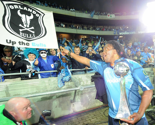A file photo of Bandise Maku with the trophy during the Super 14 final match between Bulls and Stormers from Orlando Stadium on May 29, 2010 in Soweto, South Africa.