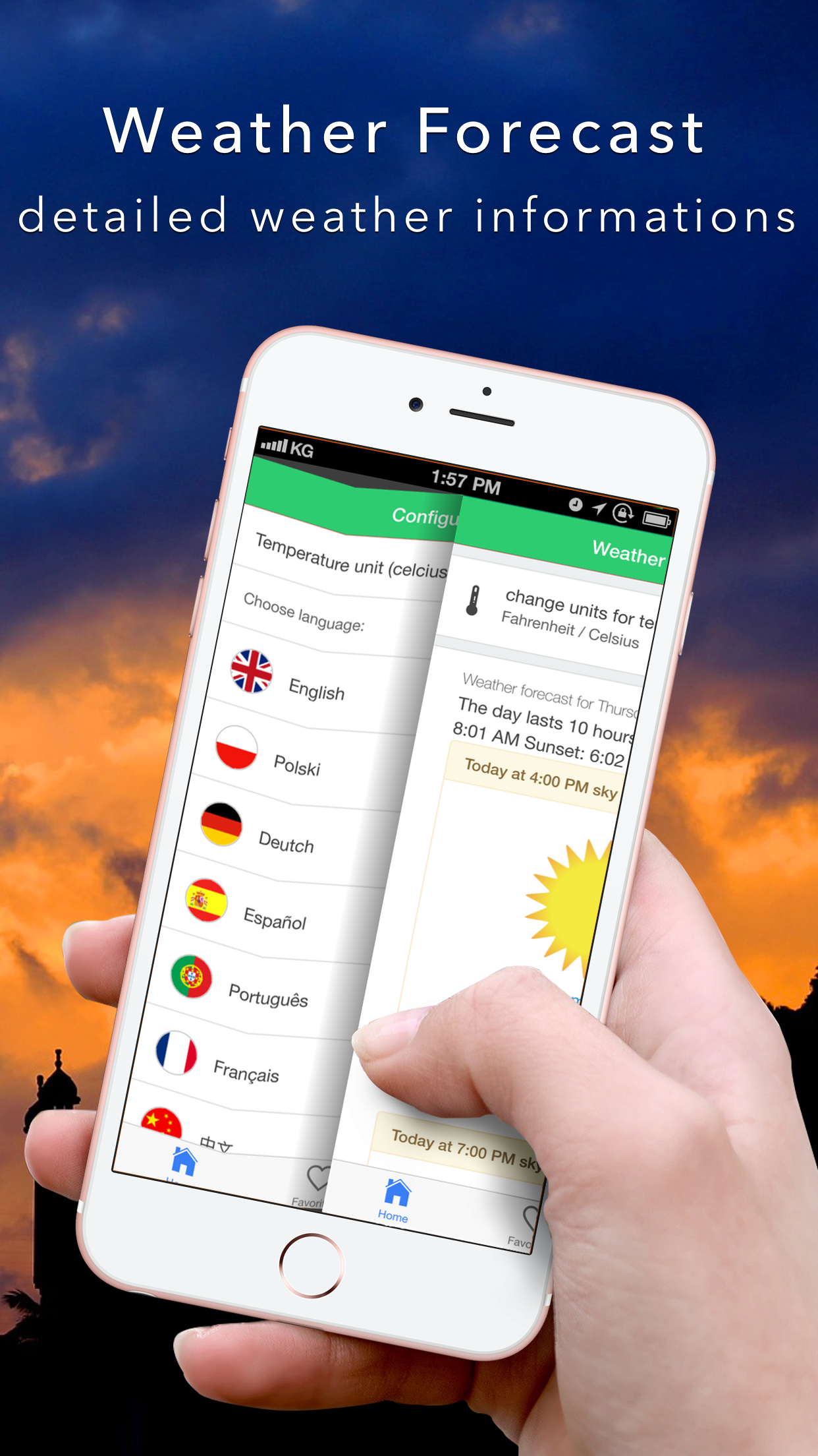 Android application Netherlands weather, guide screenshort