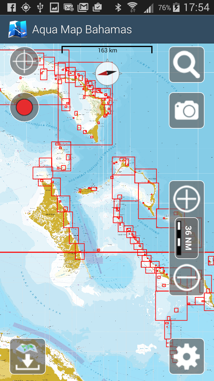 Android application Aqua Map Bahamas - GPS screenshort