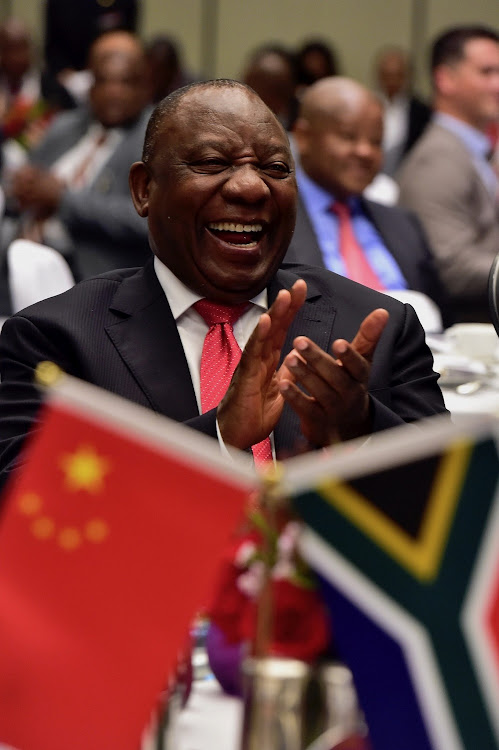 President Cyril Ramaphosa addresses business leaders at a business breakfast in Beijing, the People's Republic of China, ahead of the state visit and the Forum of China-Africa Cooperation.