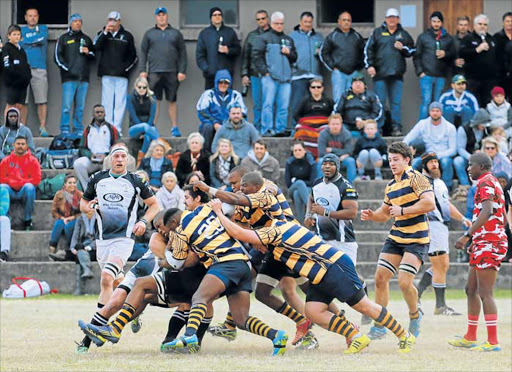 TESTING TIMES AHEAD: Police and Old Boys clashed at Police rugby club over the weekend Picture: ALAN EASON