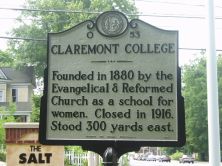Founded in 1880 by the Evangelical & Reformed Church as a school for women. Closed in 1916. Stood 300 yards east.Plaque via North Carolina Highway Historical Marker Program, and is used with their...