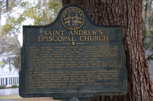 Saint Andrew´s Episcopal Church in Darien received its charter in 1843, under the Rt. Rev. Stephen Elliott, first Bishop of the Diocese of Georgia. The church edifice, a large wooden building with...