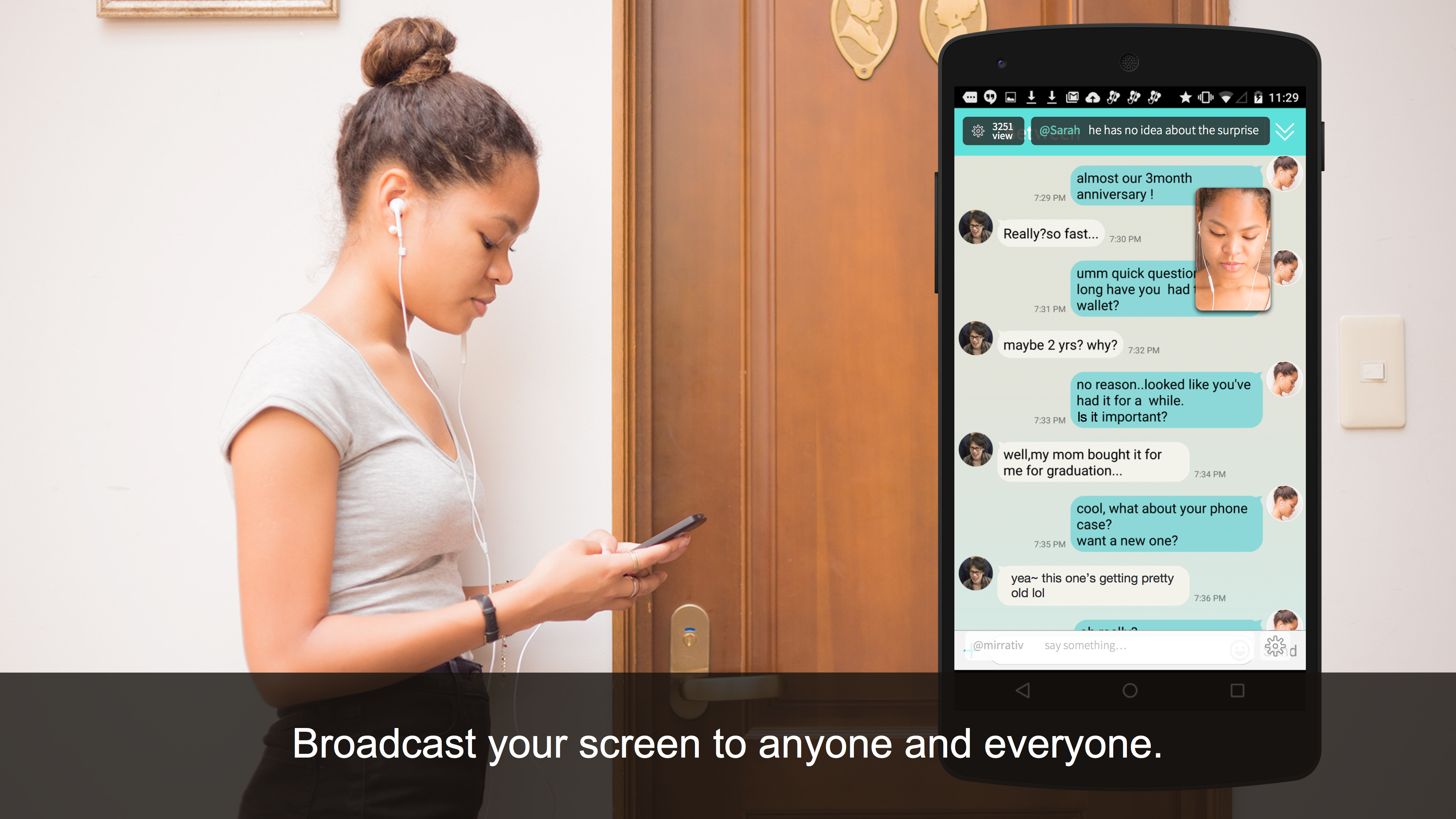 Android application Mirrativ: Live-streaming App screenshort