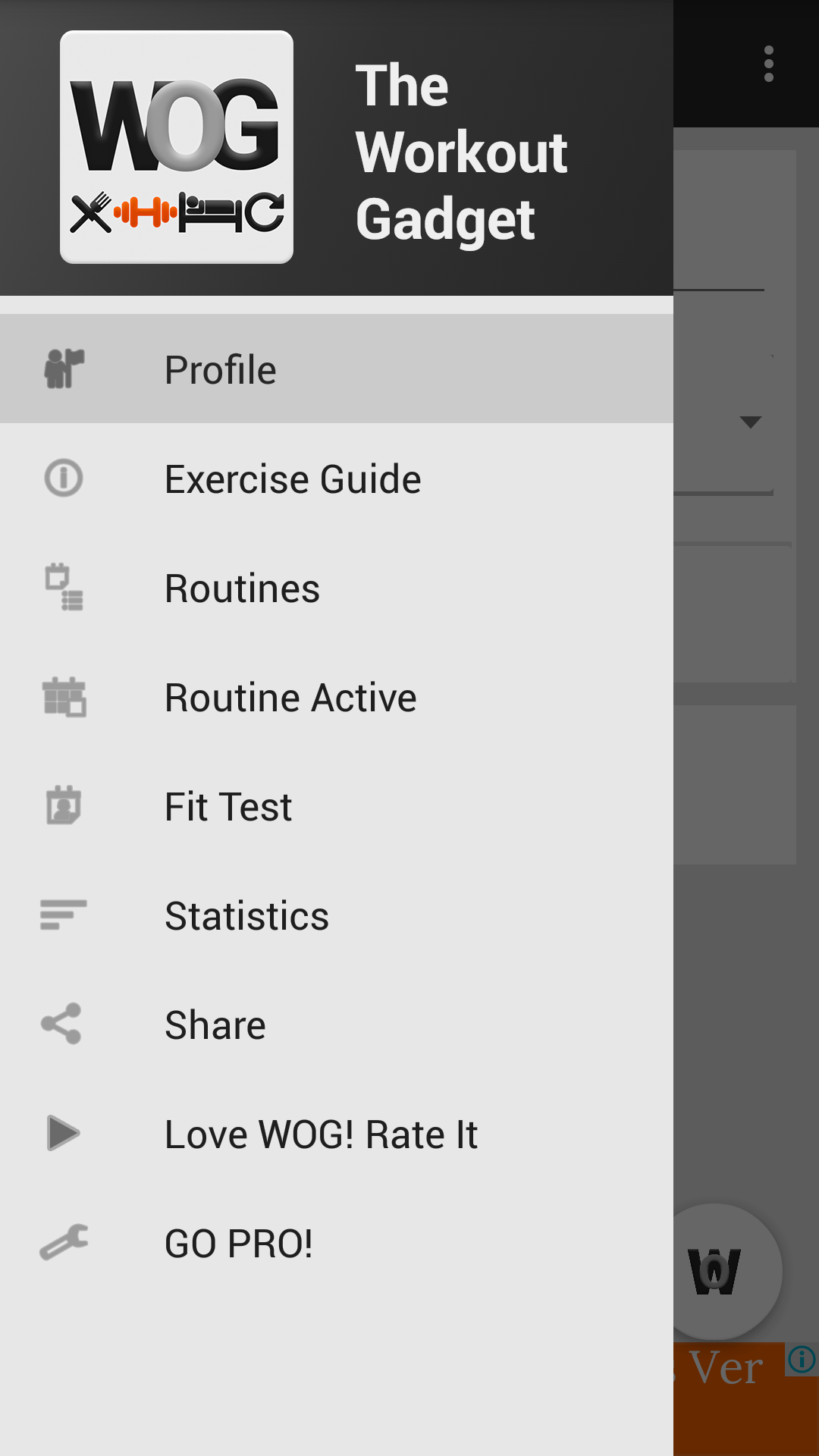 Android application WOG GYM Exercises and Routines screenshort
