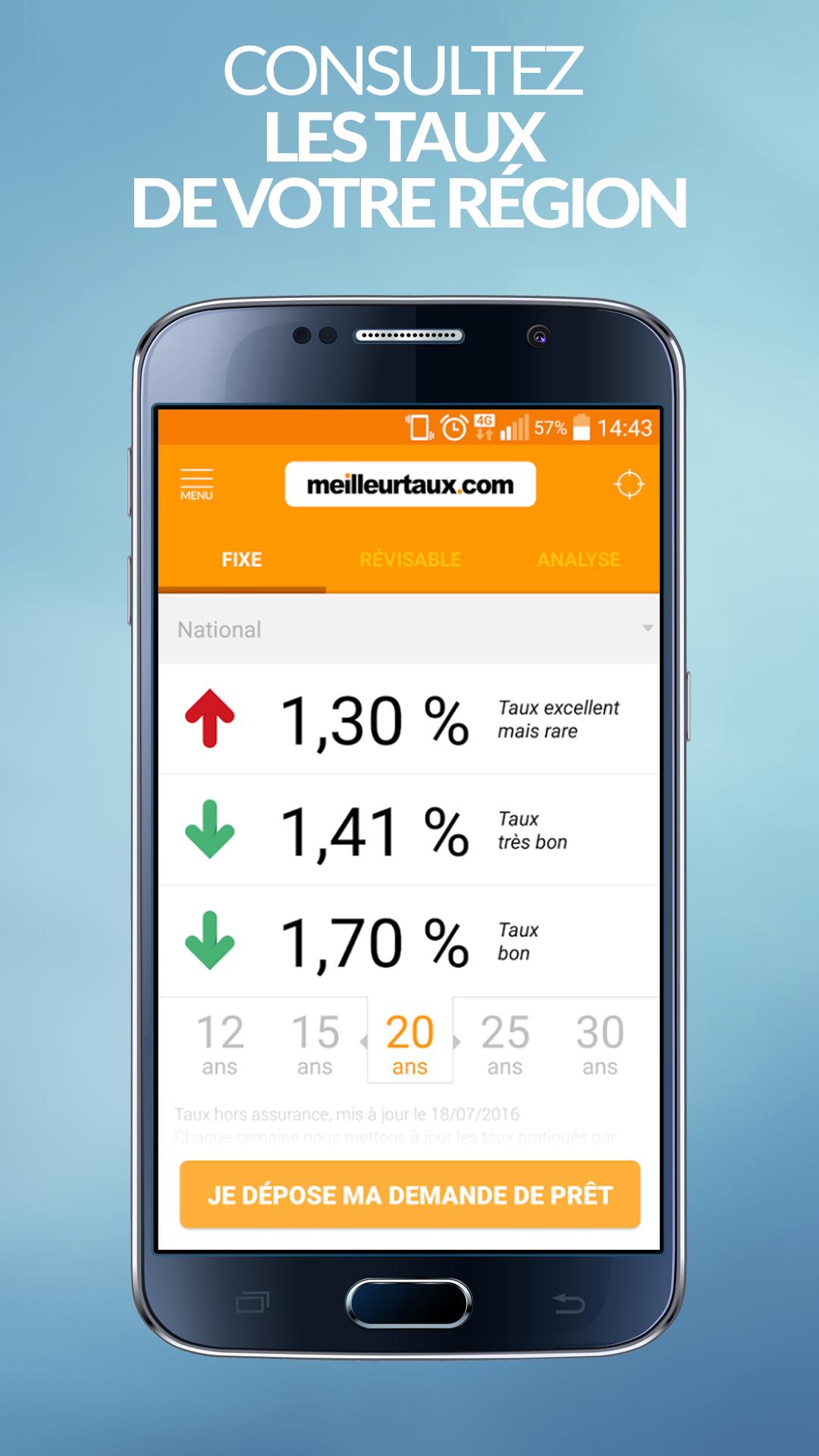 Android application Meilleurtaux–Économies, budget screenshort