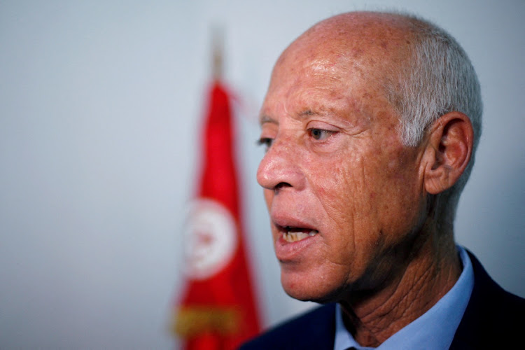 Tunisian President Kais Saied accused some groups that defend sub-Saharan migrants of treason. File photo.