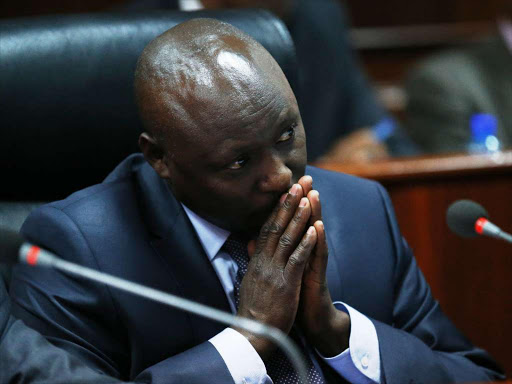 Kenya Power Managing Director Ken Tarus appears before the Senate Energy committee for grilling on the high cost of electricity, May 3, 2018. /JACK OWUOR