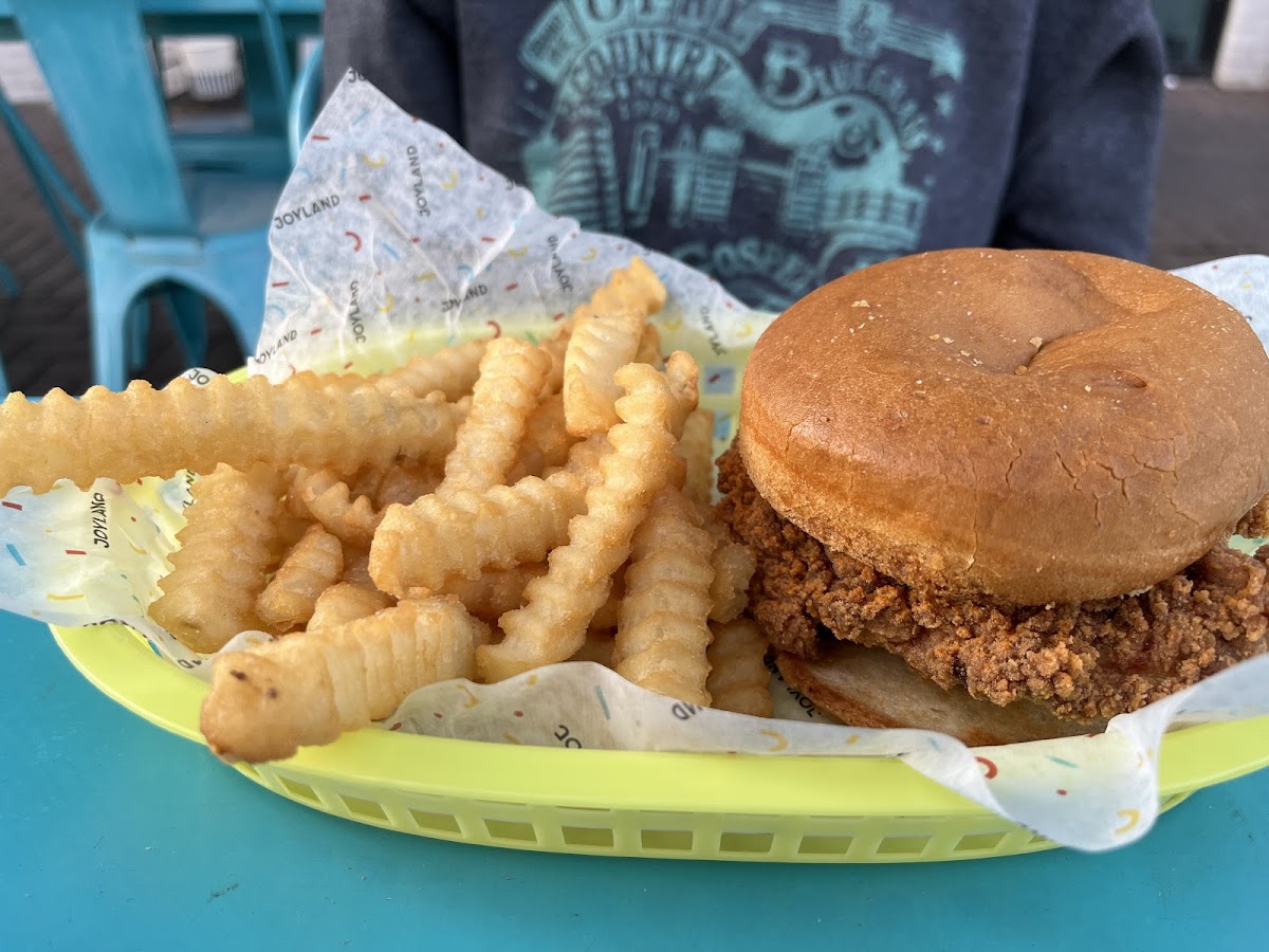 Fried Chicken Sandwich with Crinkle Fries