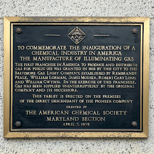 AAC TO COMMEMORATE THE INAUGURATION OF A CHEMICAL INDUSTRY IN AMERICA THE MANUFACTURE OF ILLUMINATING GAS THE FIRST FRANCHISE IN AMERICA TO PRODUCE AND DISTRIBUTE GAS FOR PUBLIC USE WAS GRANTED IN ...