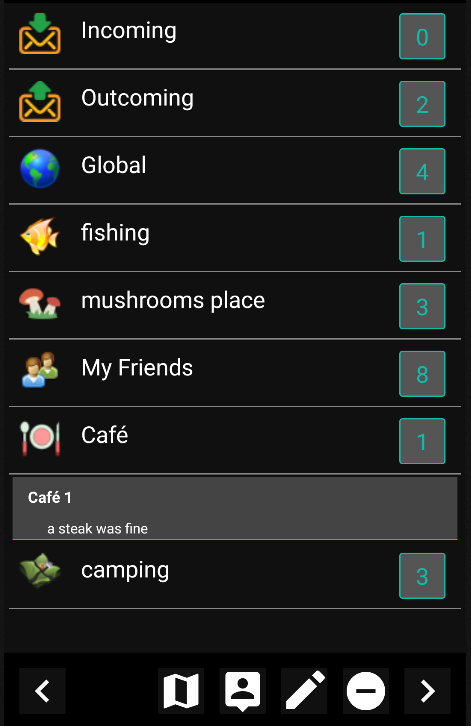 Android application SharePoi screenshort