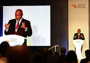 Minister of Mineral Resources and Energy Gwede Mantashe speaks at the Africa Energy Indaba conference in Cape Town, March 5, 2024. 