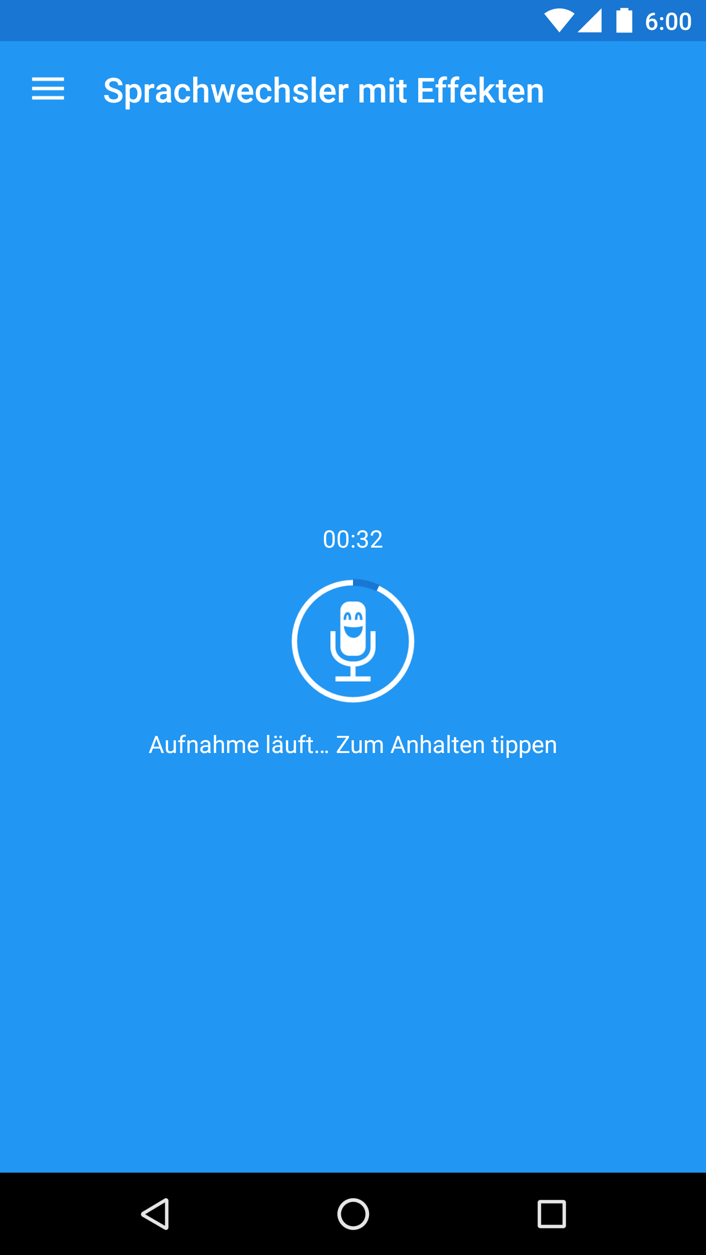 Android application Voice changer with effects screenshort