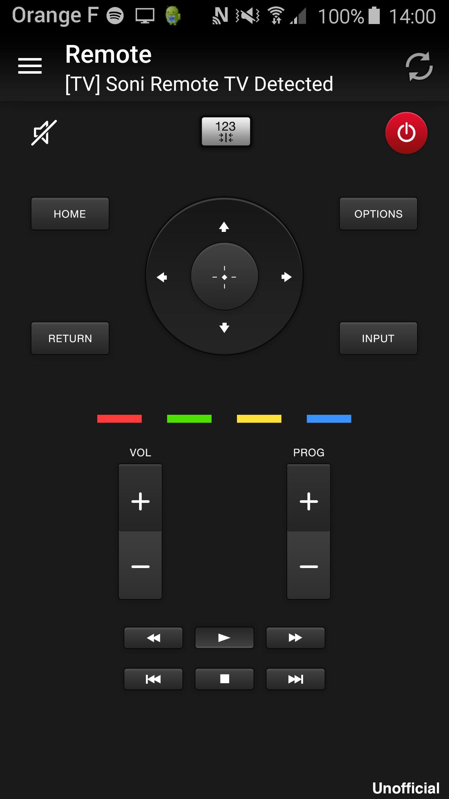 Android application Remote for Sony TV screenshort