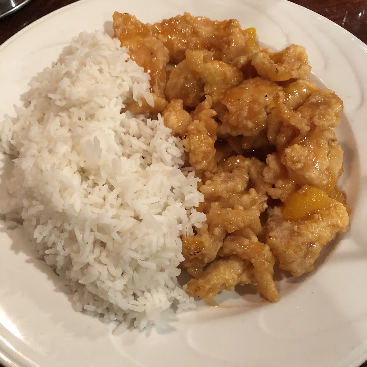 Gluten free orange chicken is amazing!