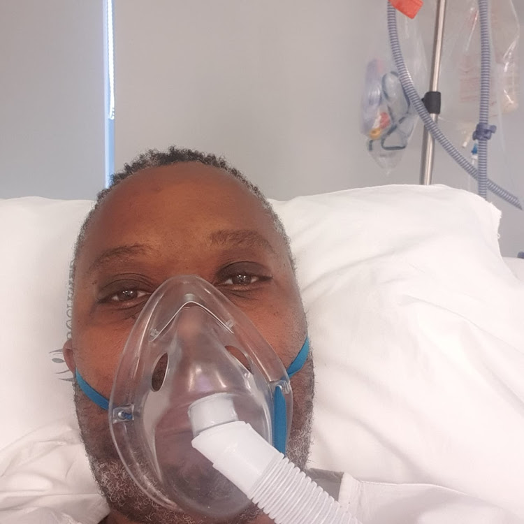 Muzi Mahlambi was on oxygen for 18 of his 23 days in hospital.