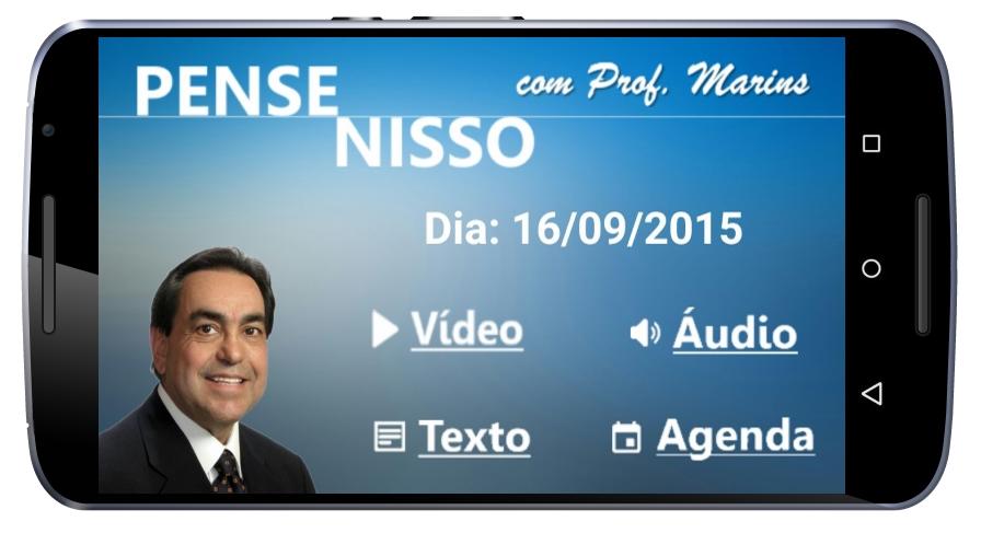 Android application Pense Nisso c/Professor Marins screenshort