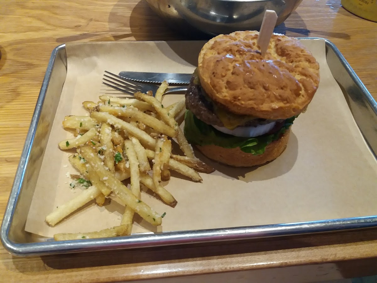 We had the parmesan truffle fries to share, they are delicious