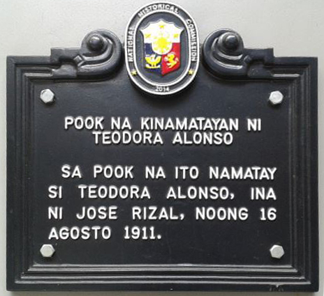 Sa pook na ito namatay si Teodora Alonso, ina ni Jose Rizal, noong 16 Agosto 1911. Content courtesy of Encyclopedia of Philippine Heritage, which is an ongoing program of the Wiki Society of the...