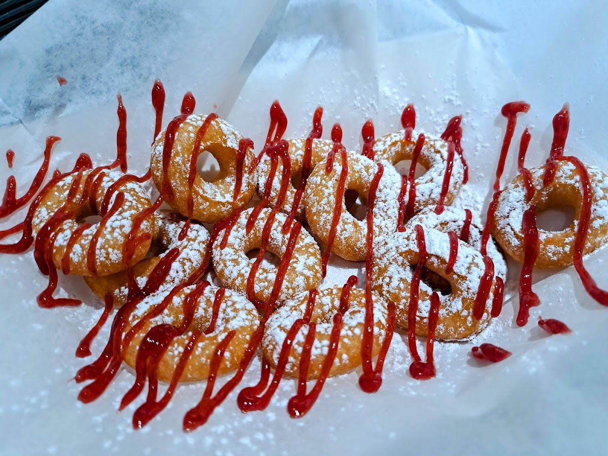 1 dozen raspberry mini donuts